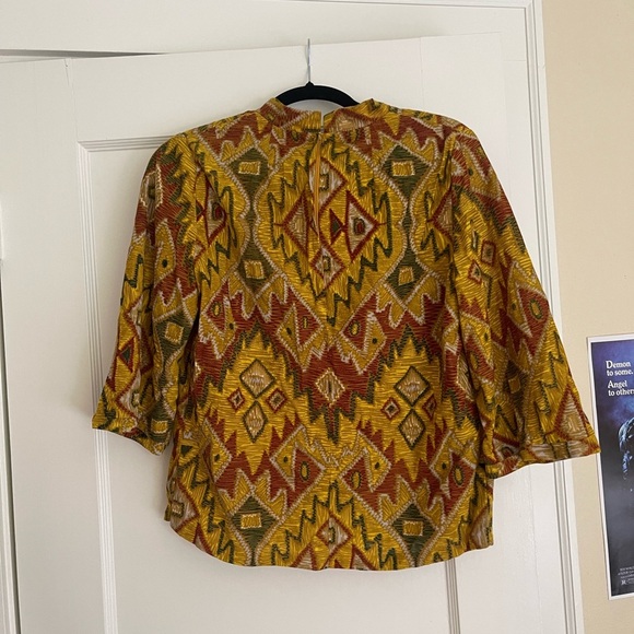 Vintage 60s/70s Tribal Blouse - Picture 4 of 5